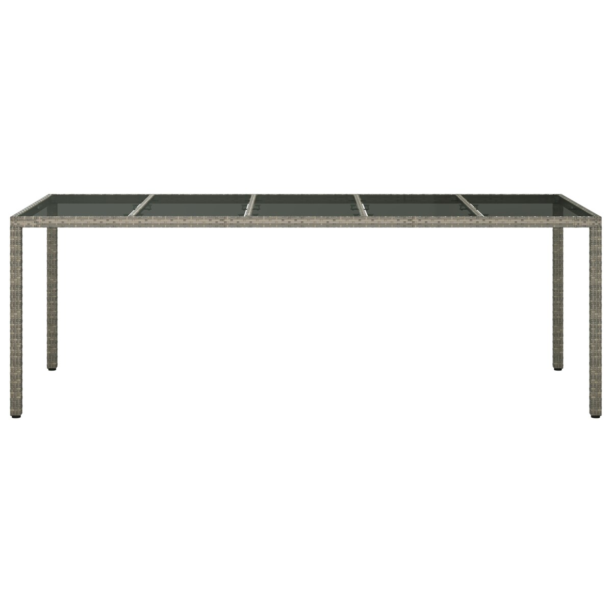 vidaXL Stół Jadalny Szary 250x100x75 cm Polirattan