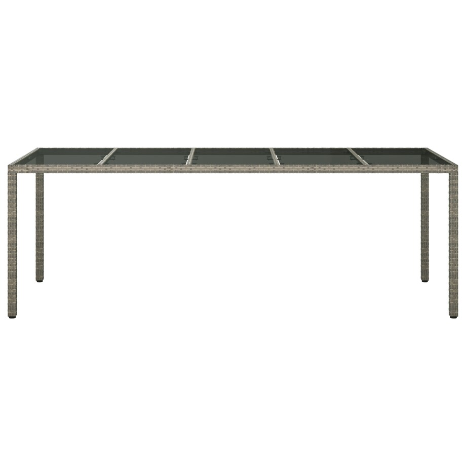vidaXL Stół Jadalny Szary 250x100x75 cm Polirattan