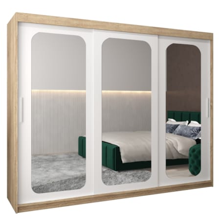 Szafa przesuwna Garderoba PROMO T3 250 sonoma/biały