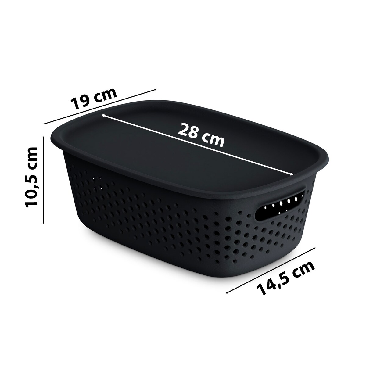 Pojemnik Plastikowy Ażurowy Pudełko Plastikowe Zamykany Z Pokrywką 3,5 L