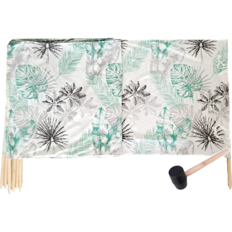 Parawan Plażowy Zasłona 15 M Na Plażę Składany Letni Szary Młotek W Zestawie 2 Gatunek