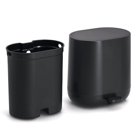 Kosz łazienkowy 6 litrów 26,5x26x22,5 cm DINKA czarny