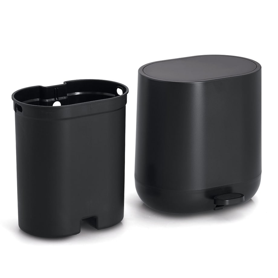 Kosz łazienkowy 6 litrów 26,5x26x22,5 cm DINKA czarny