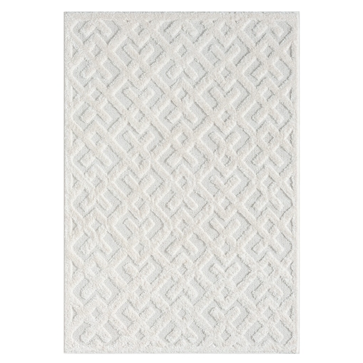 Dywan z efektem high low geometryczny Focera 7370 Krem 140x200