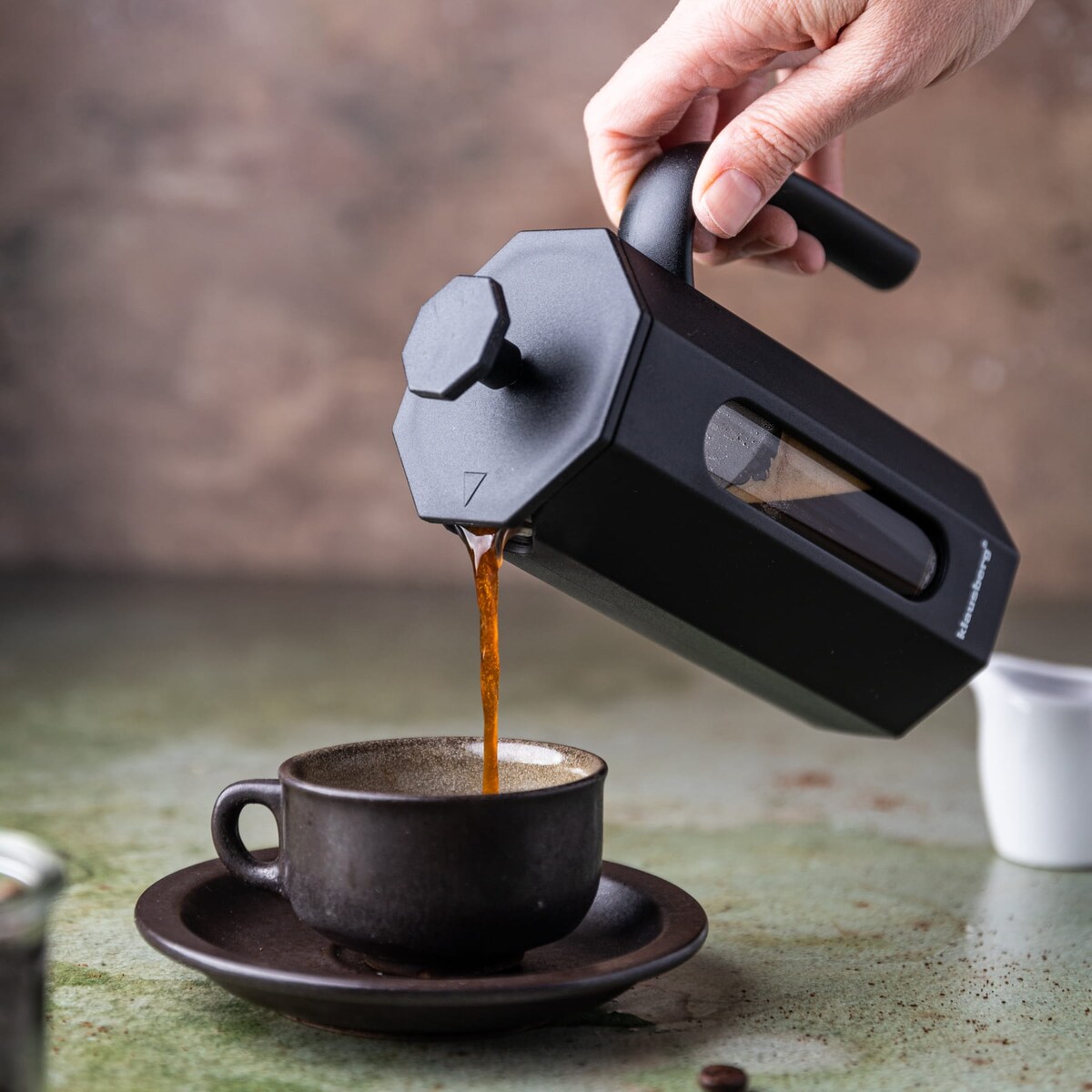 Zaparzacz do kawy herbaty 0.35L French Press czarny KLAUSBERG