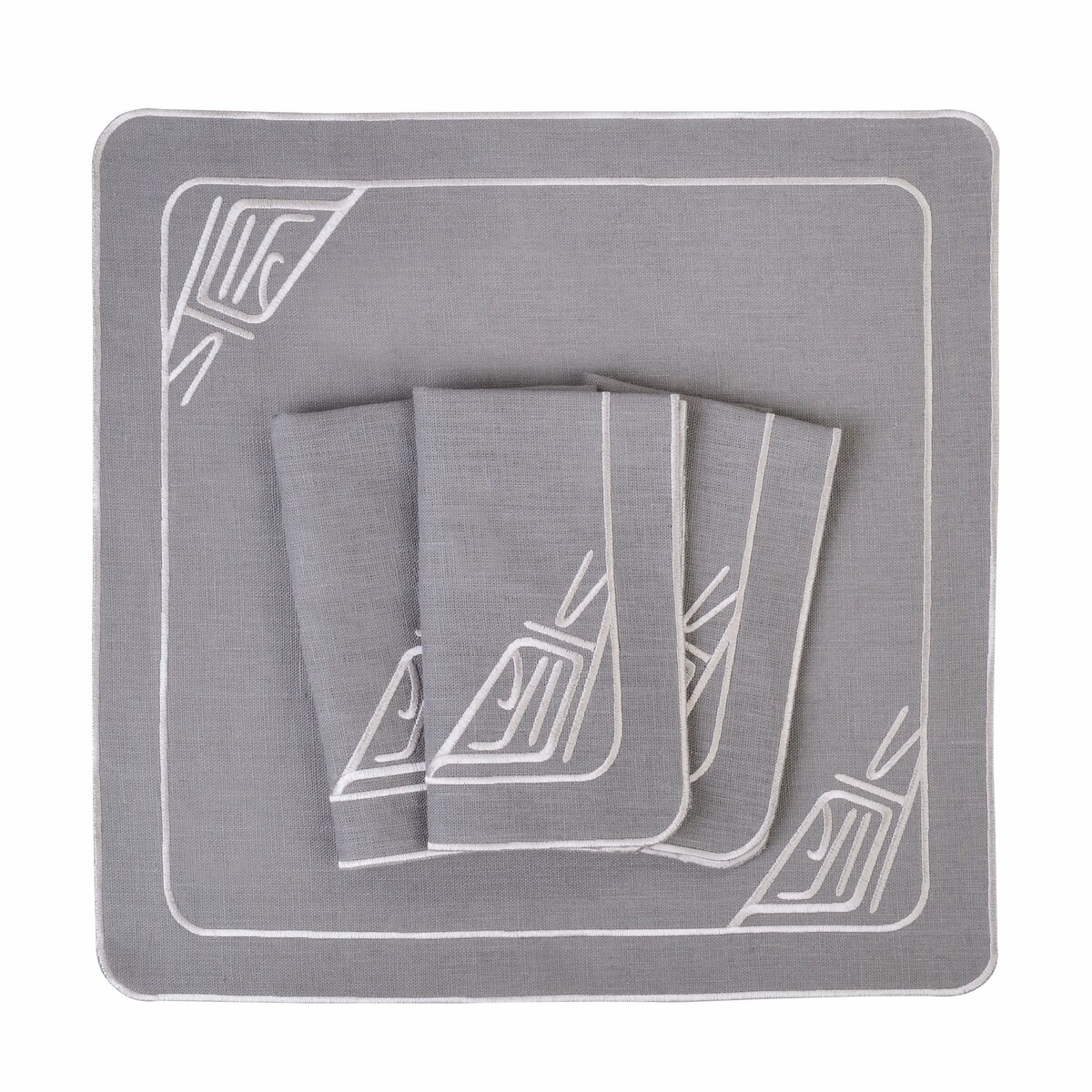 Haftowane serwetki Infinity - 4 sztuki