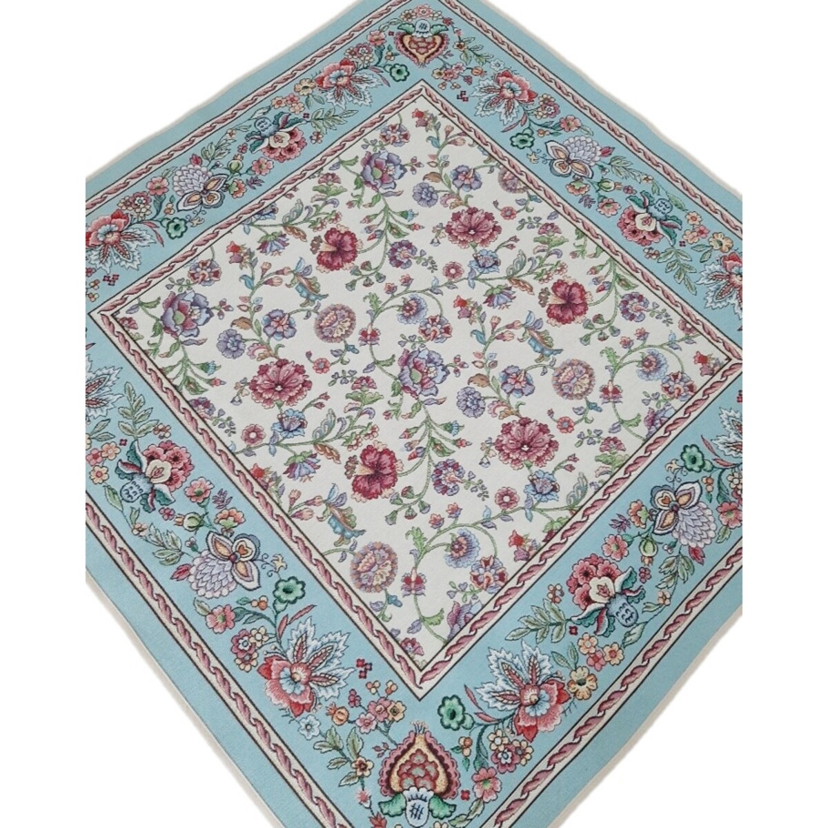 Obrus Na Stół 100X100 Cm Ozdobny Dekoracyjny Ethno Azure