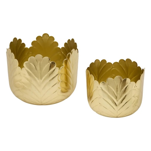 Komplet dwóch złotych osłonek, złote 21x18 cm, Belli