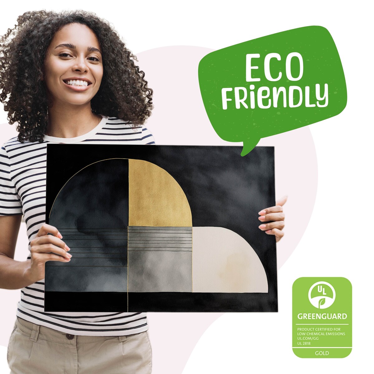 Obraz Ścienny Abstrakcyjne Kształty Boho Glamour Styl Nowoczesny 70x50cm