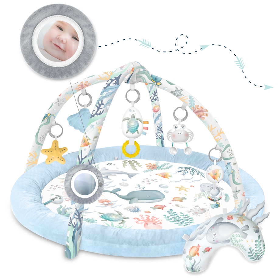 Mata edukacyjna interaktywna dla niemowląt kokon kojec gniazdo Nukido