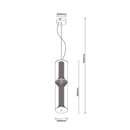 Lampa wisząca Light Prestige Aeris transparentny LED CCT 3000K/4000K/6000K (regulowana) 1 szt.
