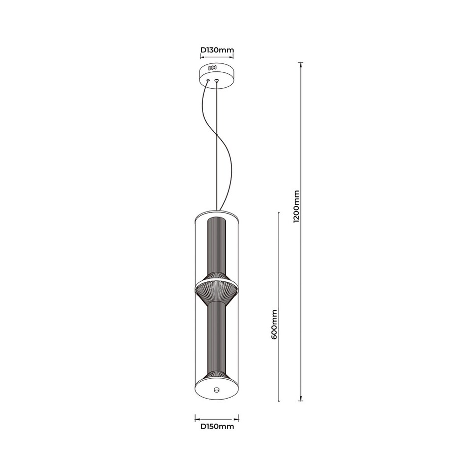 Lampa wisząca Light Prestige Aeris transparentny LED CCT 3000K/4000K/6000K (regulowana) 1 szt.