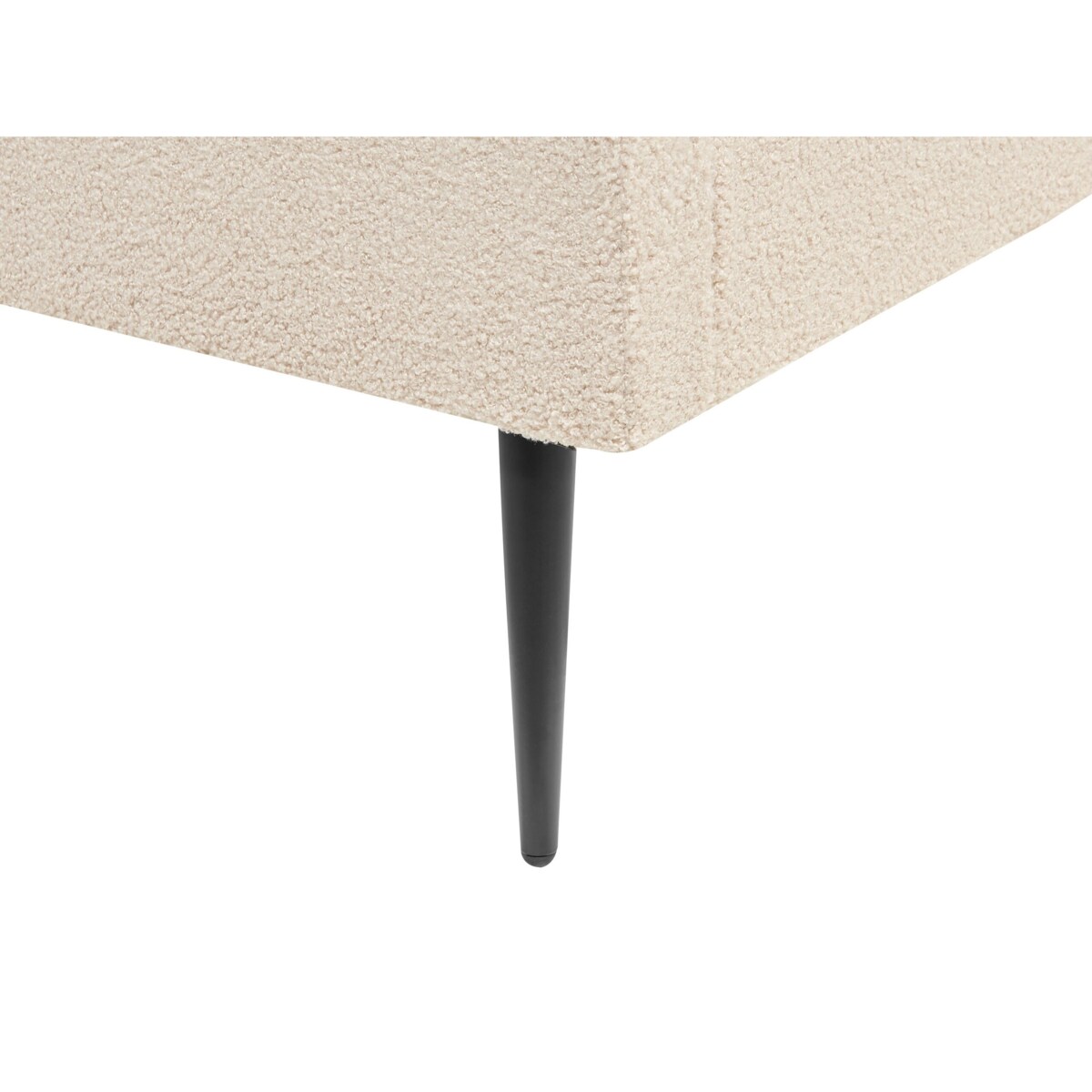 Łóżko boucle 140 x 200 cm beżowe FLAYAT