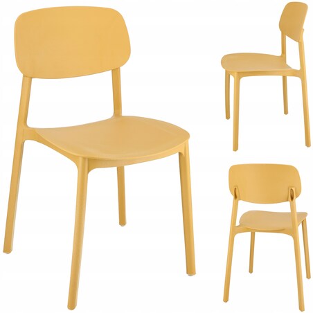 Krzesło wygodne LARA musztardowe