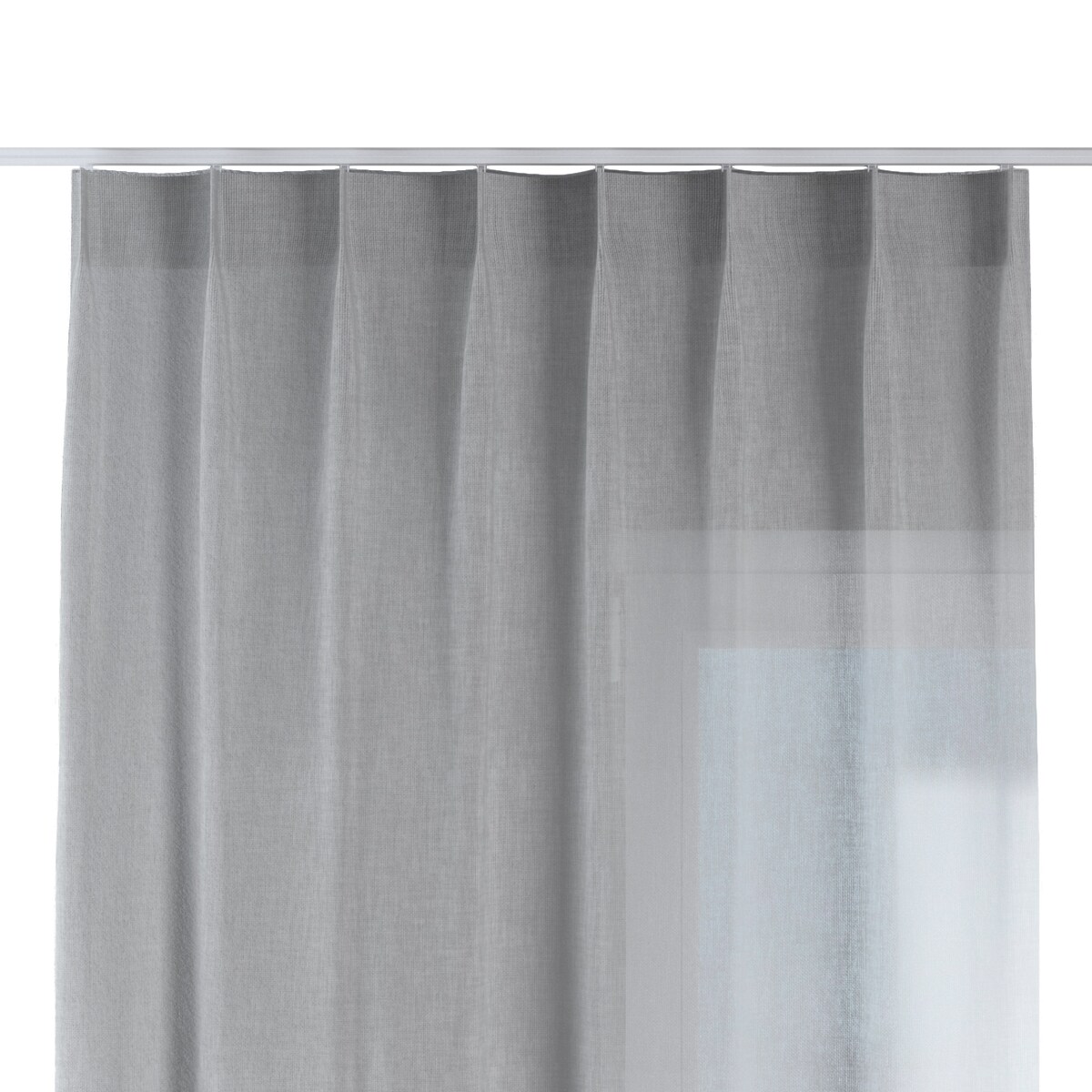 Zasłona na haczykach flex pojedynczych 130x260 gołębi szary