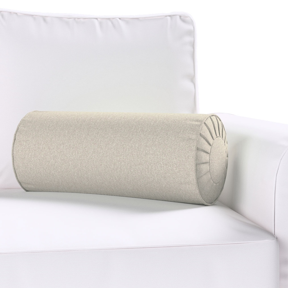 Poduszka wałek z zakładkami, beżowy melanż, Ø20 x 50 cm, Amsterdam