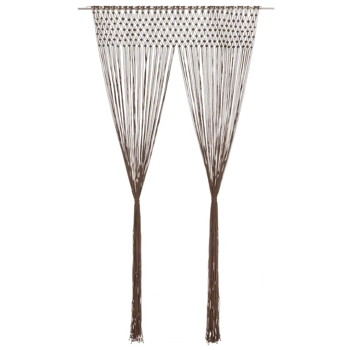 vidaXL Zasłona z makramy, kolor taupe, 140 x 240 cm, bawełna