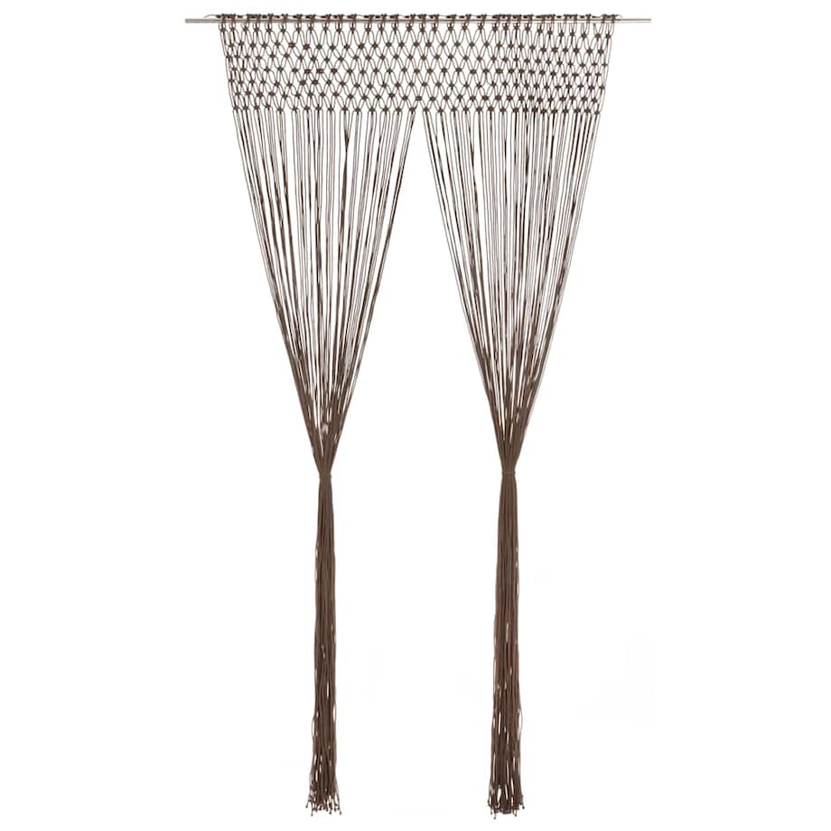 vidaXL Zasłona z makramy, kolor taupe, 140 x 240 cm, bawełna