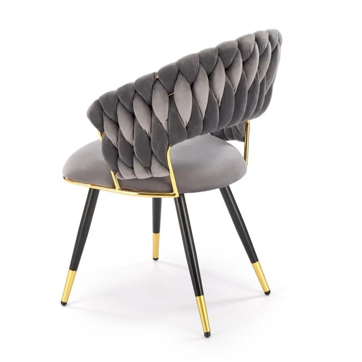 Krzesło tapicerowane K551 szare/złote