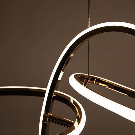 Wisząca lampa LED Cholet MD7361-5A-EGT Zumaline 56W 3000K nad stół złota