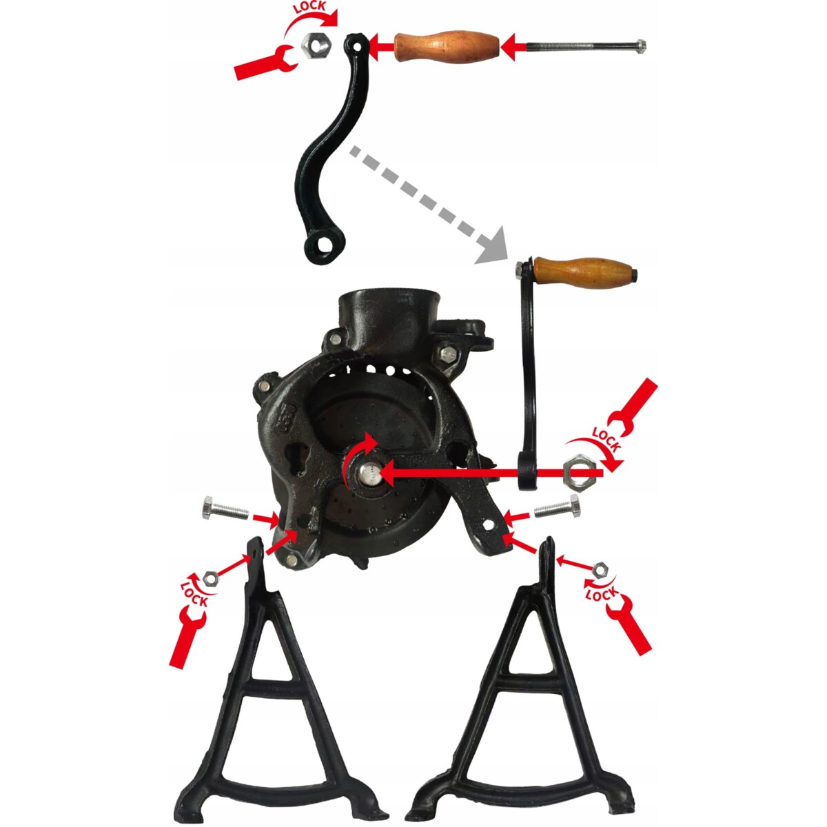 Łuszczarka Maszynka do łuskania kukurydzy żeliwna KINGHOFF