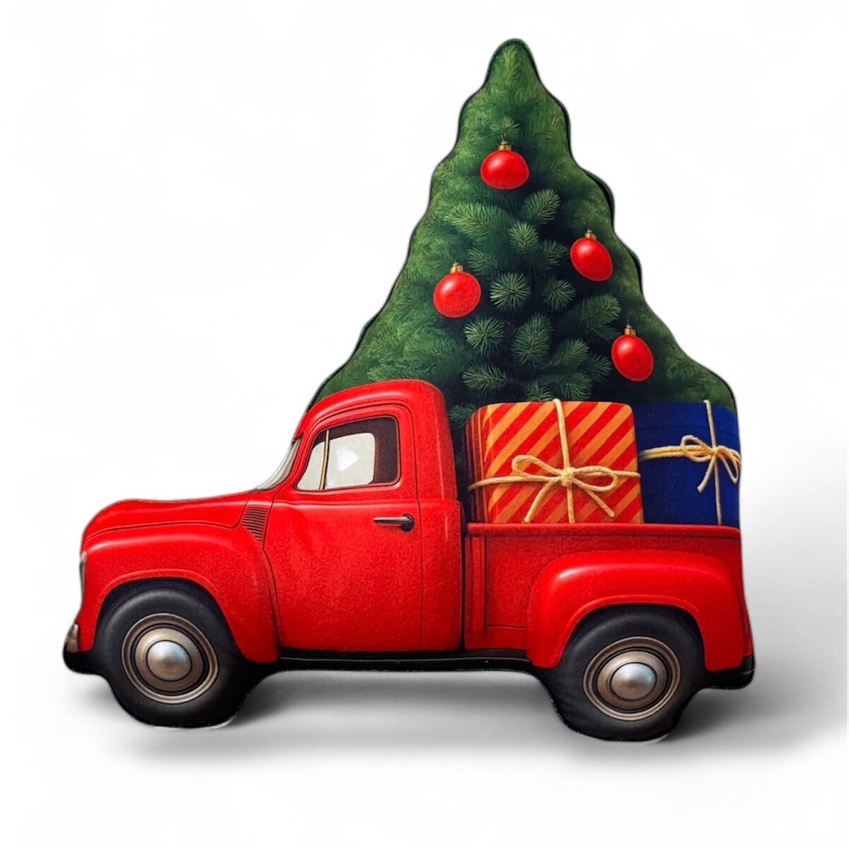 Poduszka Świąteczna Retro Auto z Choinką