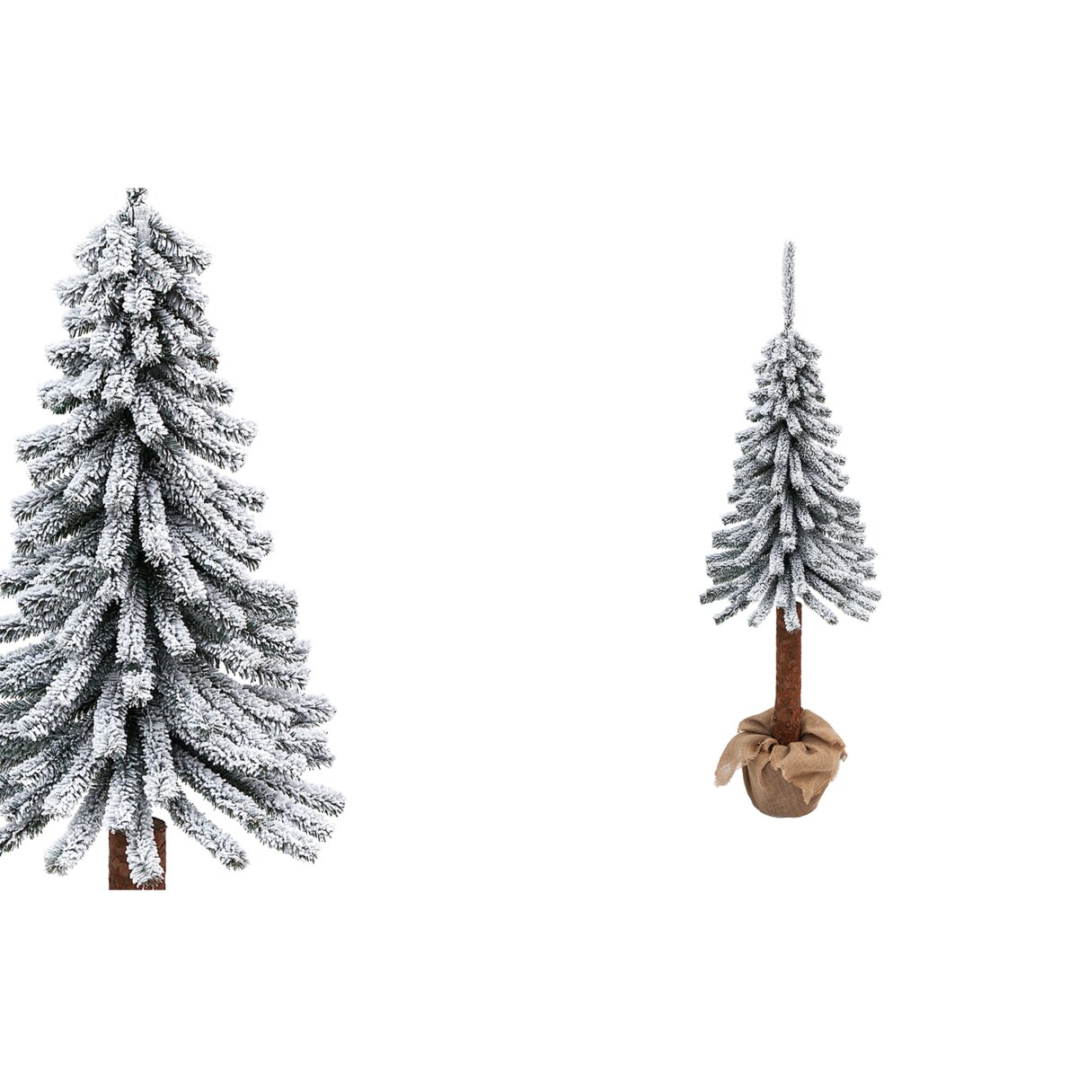 Choinka sztuczna Świerk górski ośnieżony na pniu