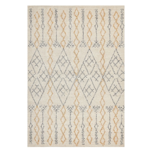 Dywan bawełniany 140 x 200 cm beżowo-żółty KADAPA