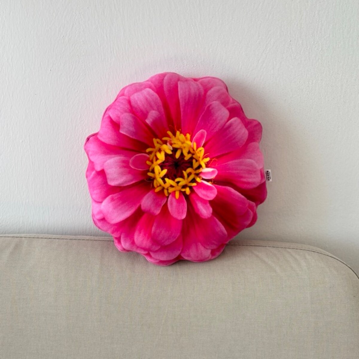 Poduszka kwiat Cynia wytworna różowa mała