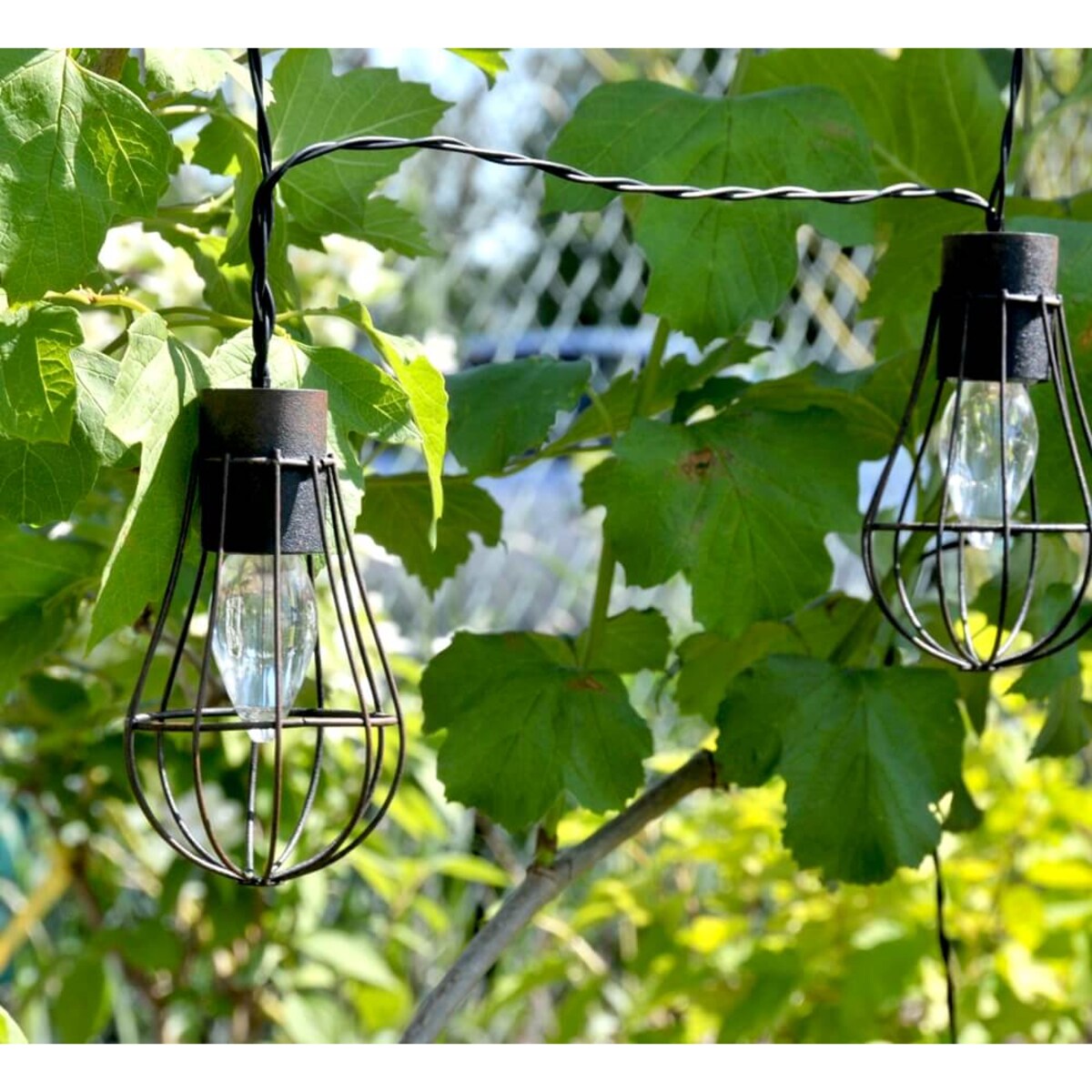 Druciana girlanda do dekorowania ogrodu 10 LED IP44 3,8m ciepła