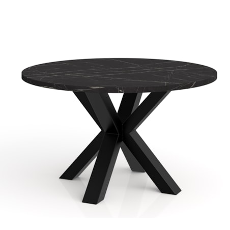 Okrągły stolik kawowy NEO średnica blatu 75 cm - marmur czarny