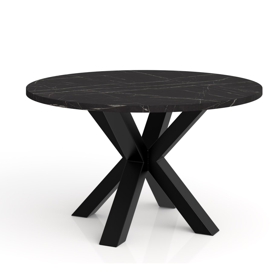 Okrągły stolik kawowy NEO średnica blatu 75 cm - marmur czarny
