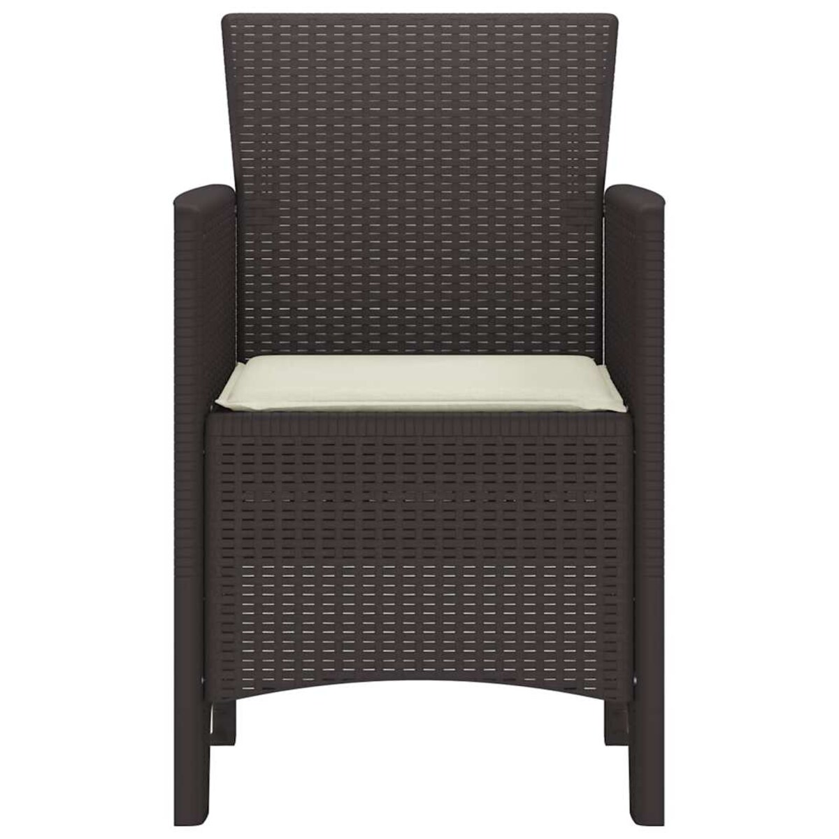 vidaXL Krzesło Ogrodowe 2 pcs Brązowy 53 x 49 x 85 cm PP