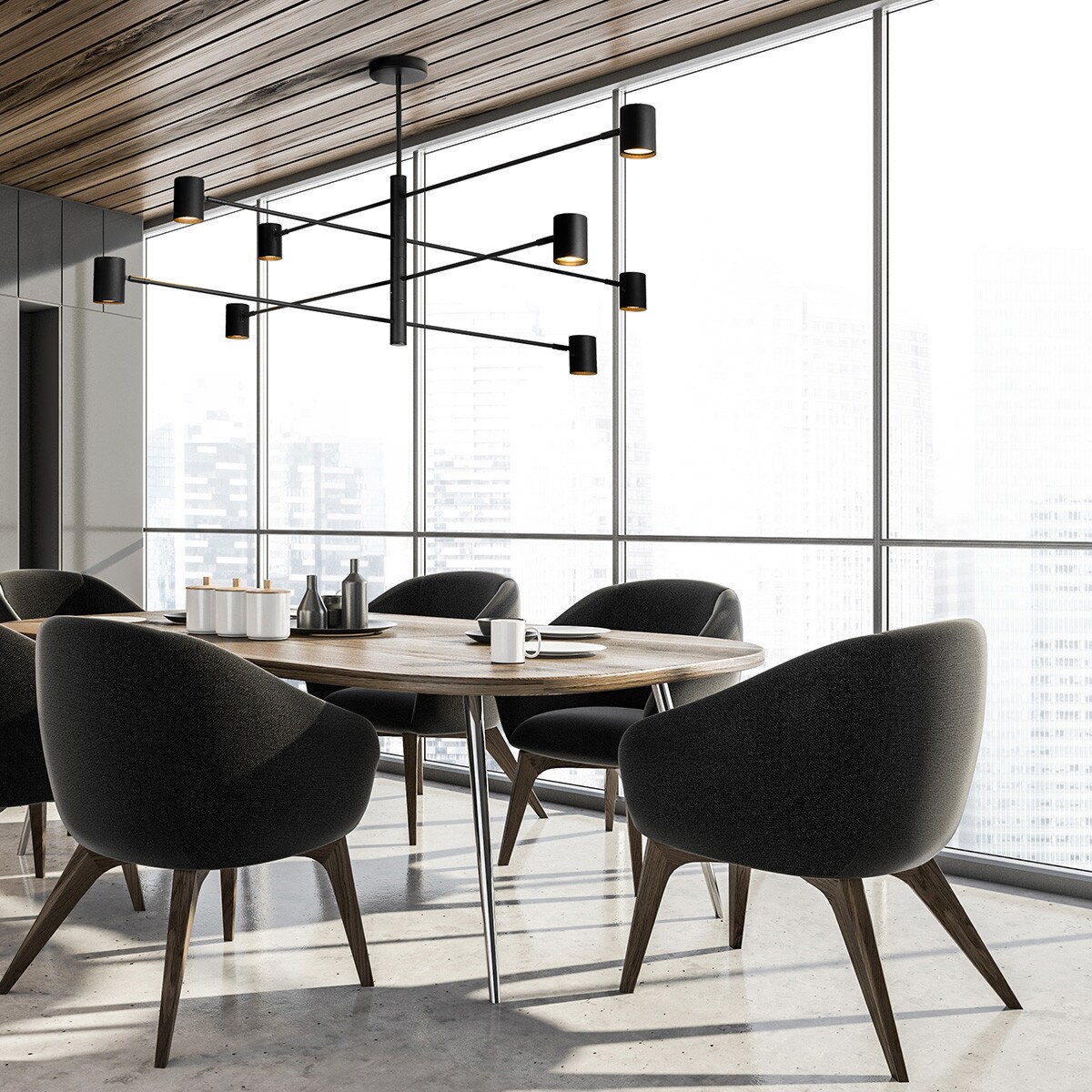 Lampa wisząca Light Prestige Snow czarny 8 x GU10 1 szt.