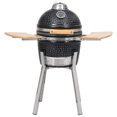 vidaXL Ceramiczny grill Kamado z wędzarnią, 81 cm