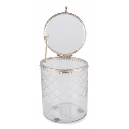 POJEMNIK na drobiazgi SZKLANY retro vintage 12cm