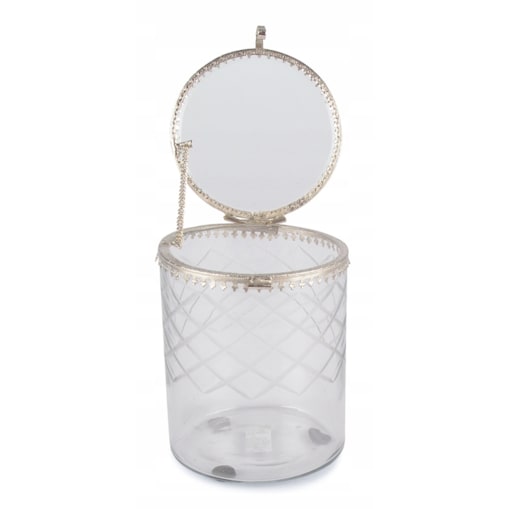 POJEMNIK na drobiazgi SZKLANY retro vintage 12cm