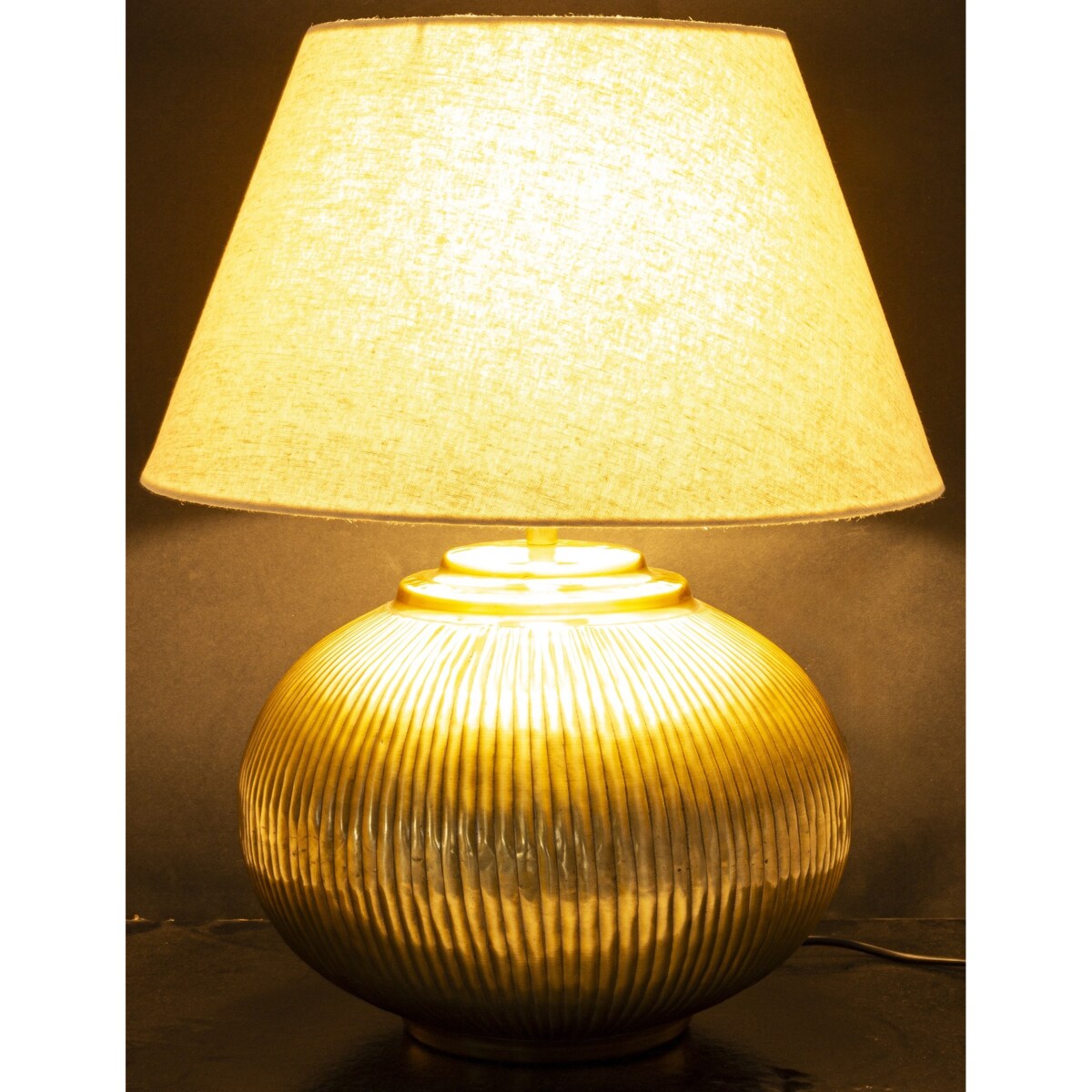 Lampa stołowa 51x40,5x40,5 cm TAVINI kremowy