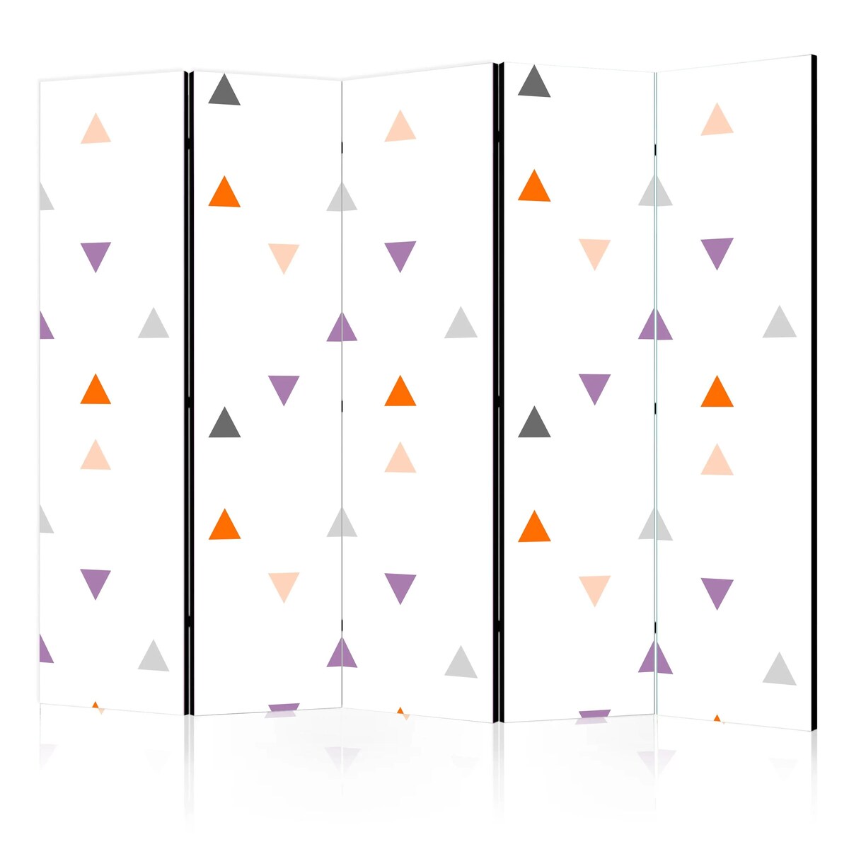 Parawan dwustronny Dla dzieci 225x172 cm 5-częściowy biały