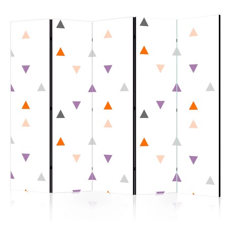 Parawan dwustronny Dla dzieci 225x172 cm 5-częściowy biały