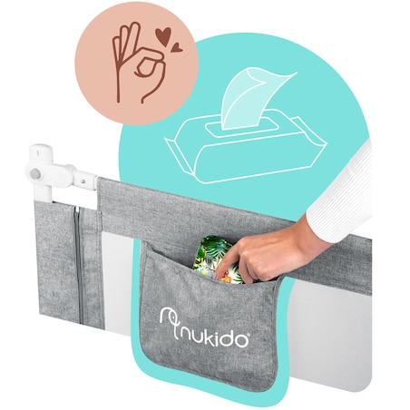 Barierka ochronna do łóżka bramka blokada Nukido 722720