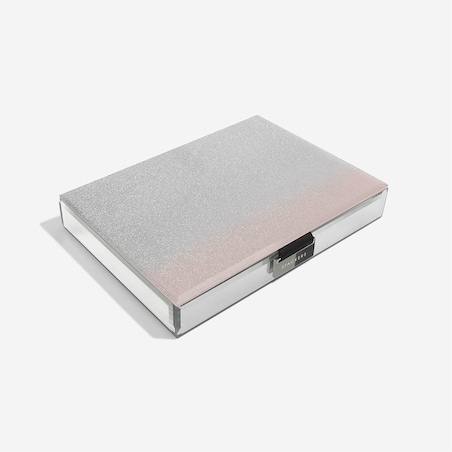 Szkatułka na biżuterię Stackers Glitter classic różowa z pokrywką