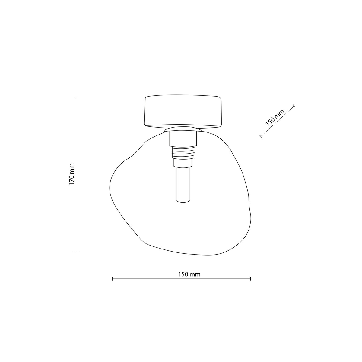 Lampa sufitowo-ścienna TK Lighting LAVA SABIA 11104 beżowo-biała G9