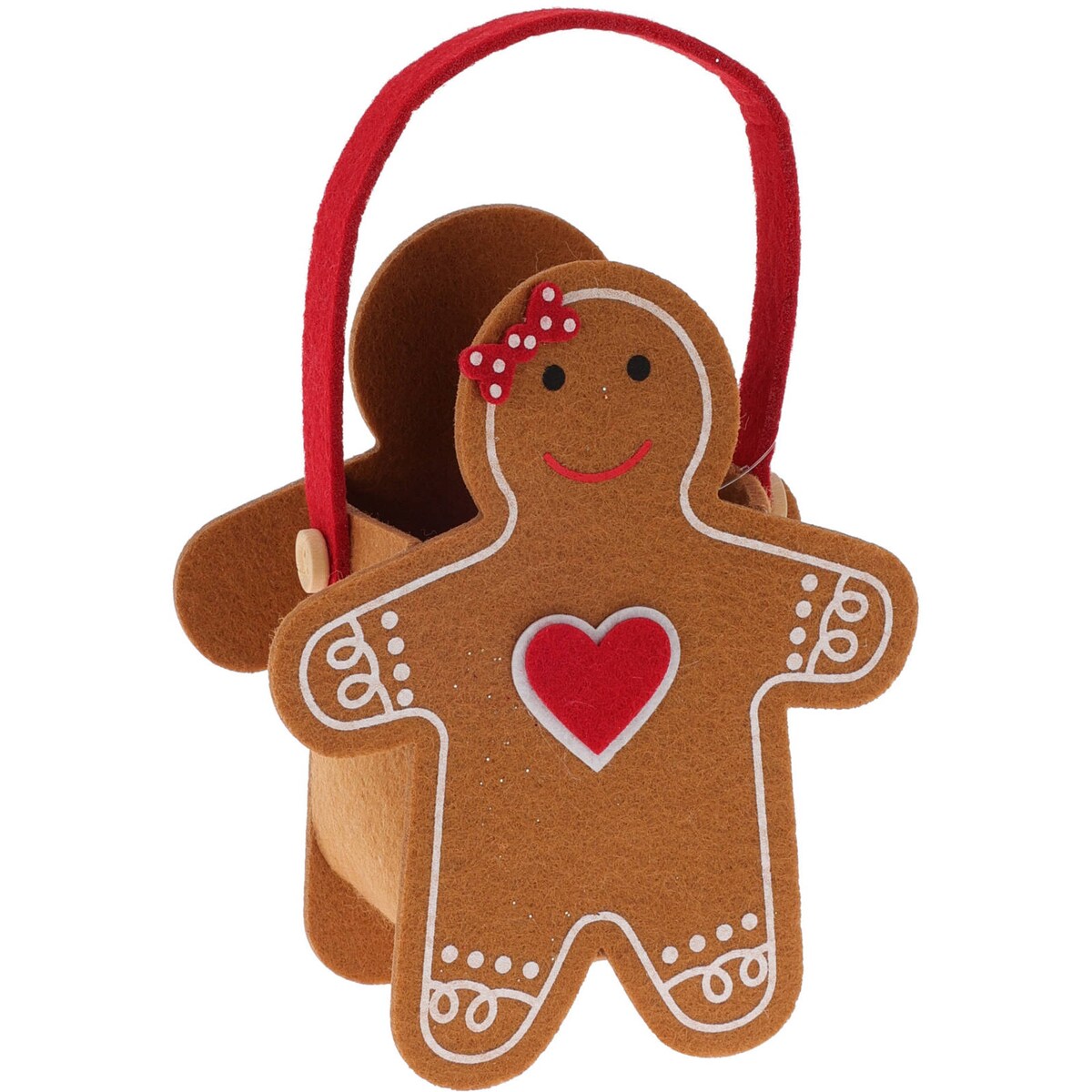 Torba filcowa z bożonarodzeniowym motywem, 13 x 15,5 cm