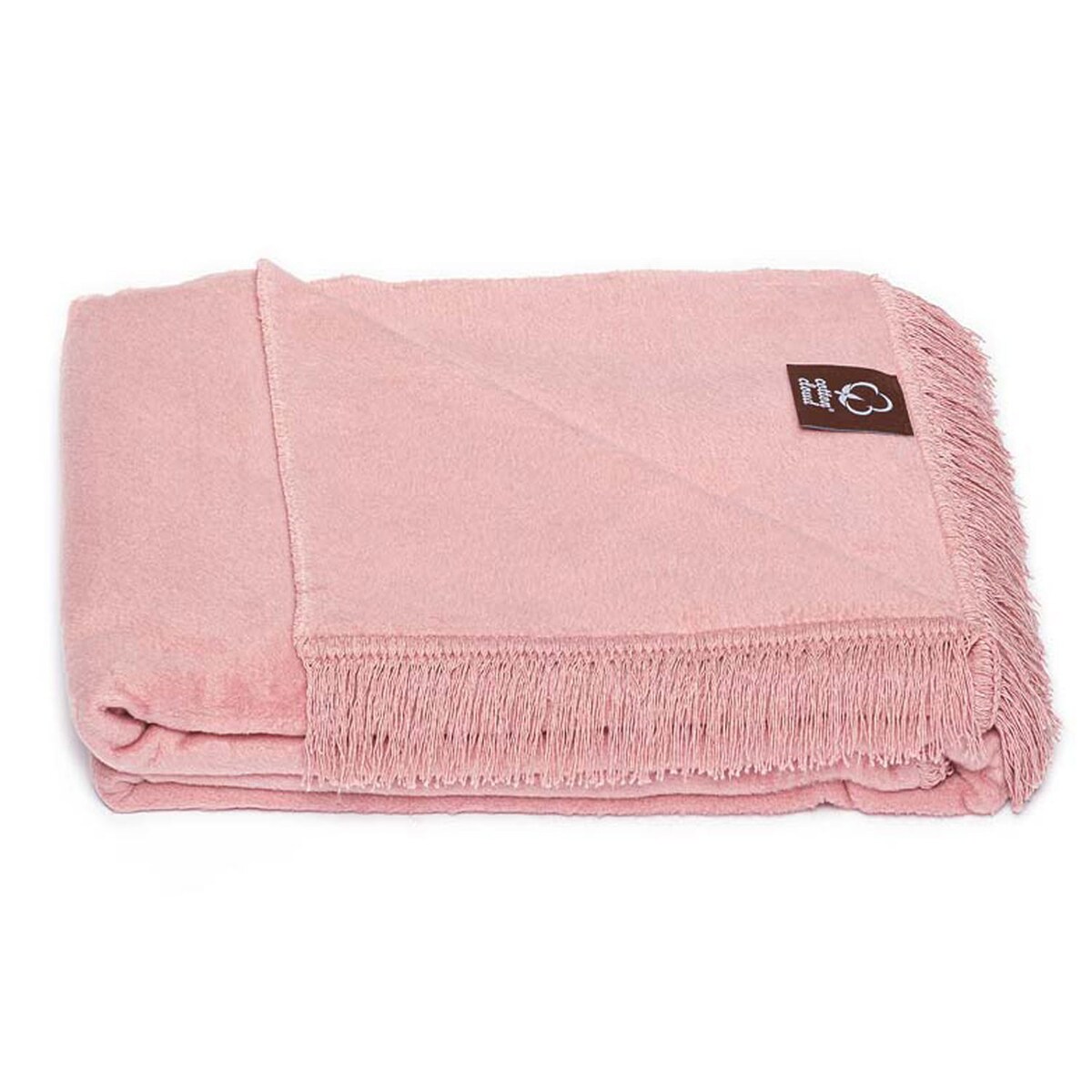 Koc bawełniany 150x200 kolor róż