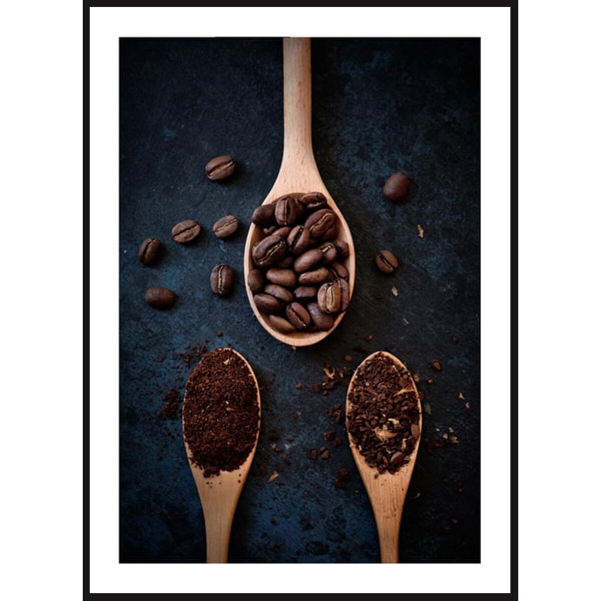 Poster Story, Plakat, Obraz - Kawa Ziarnista I Mielona, wymiary 21 x 30 cm