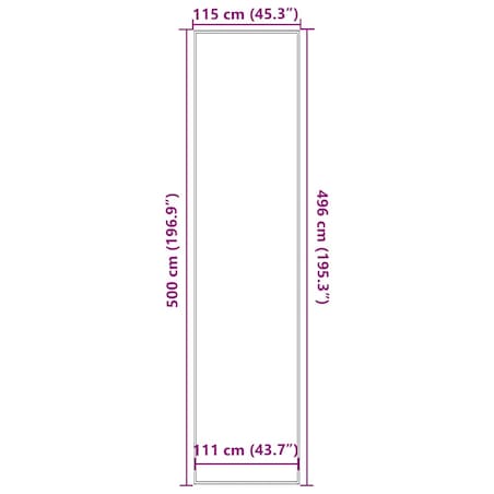 vidaXL Wycieraczka Paski Czarno-Szare 115x500 cm