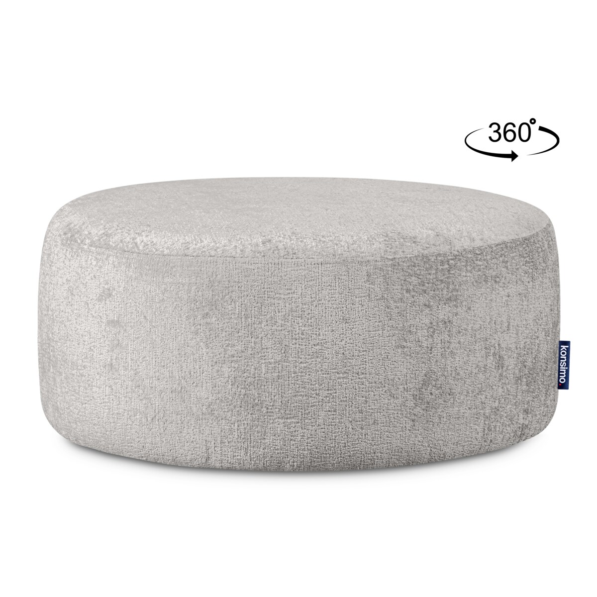 KONSIMO RAGGI Puf obrotowy popielaty