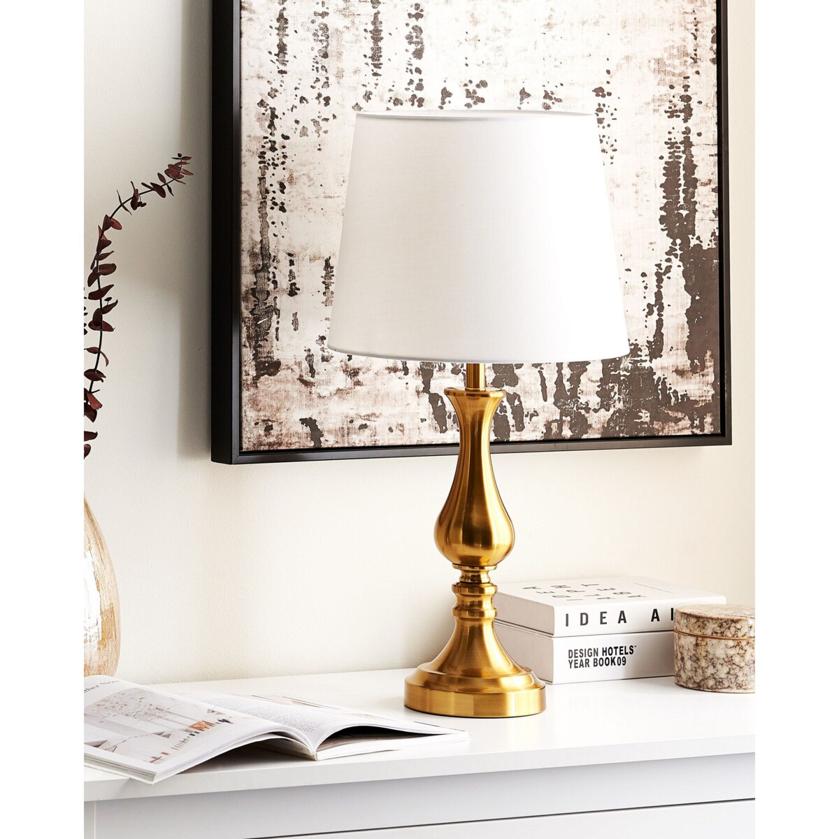 Lampa stołowa metalowa złota HODMO