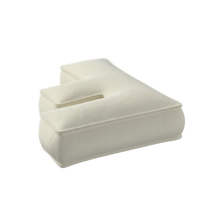 Poduszka literka F, śmietankowa biel, 35x40cm, Posh Velvet